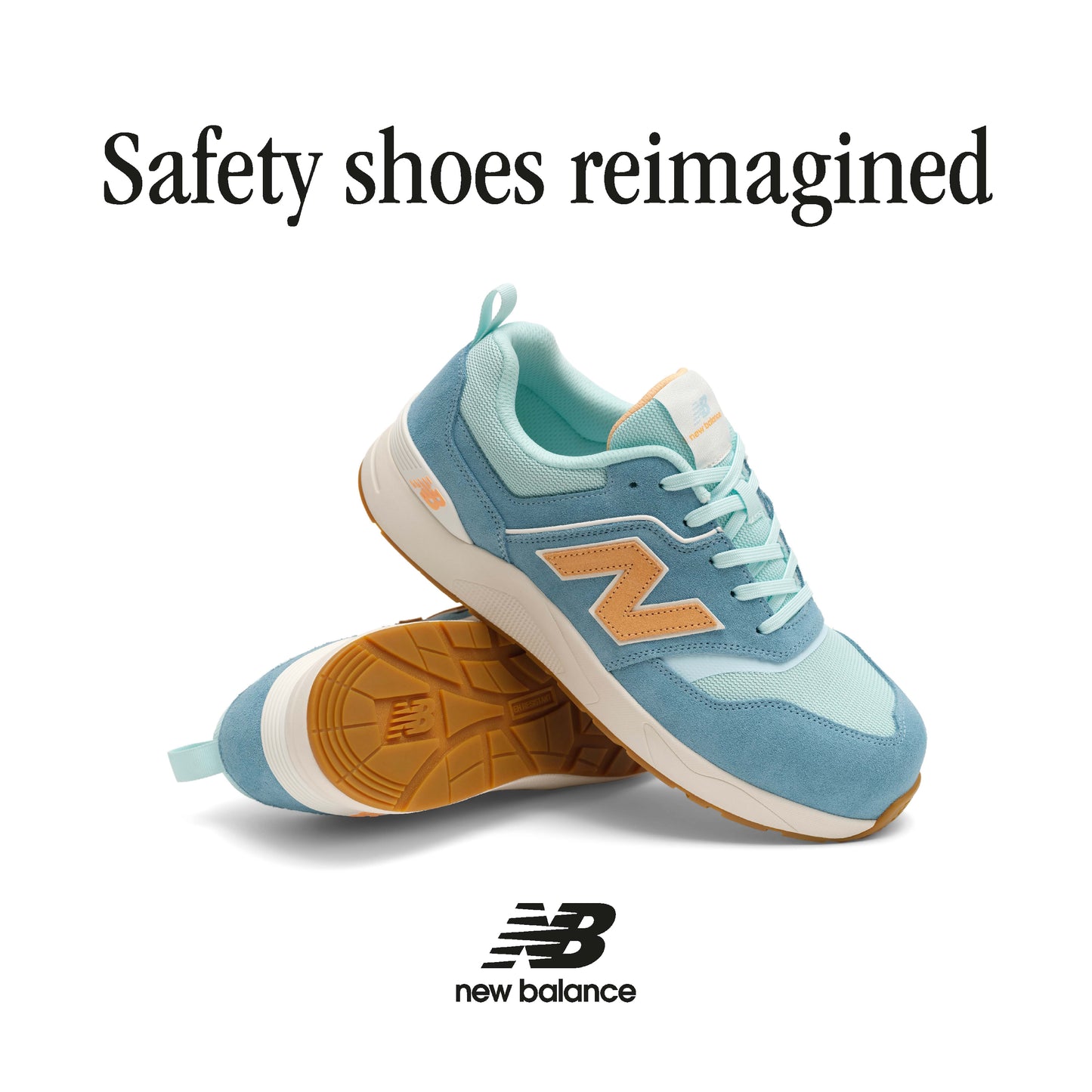 New Balance Elite Lite Womens, Sicherheitsschuh S1P S1 ESD HROe, S1 PL HRO FO SC SR, milky blue / orange