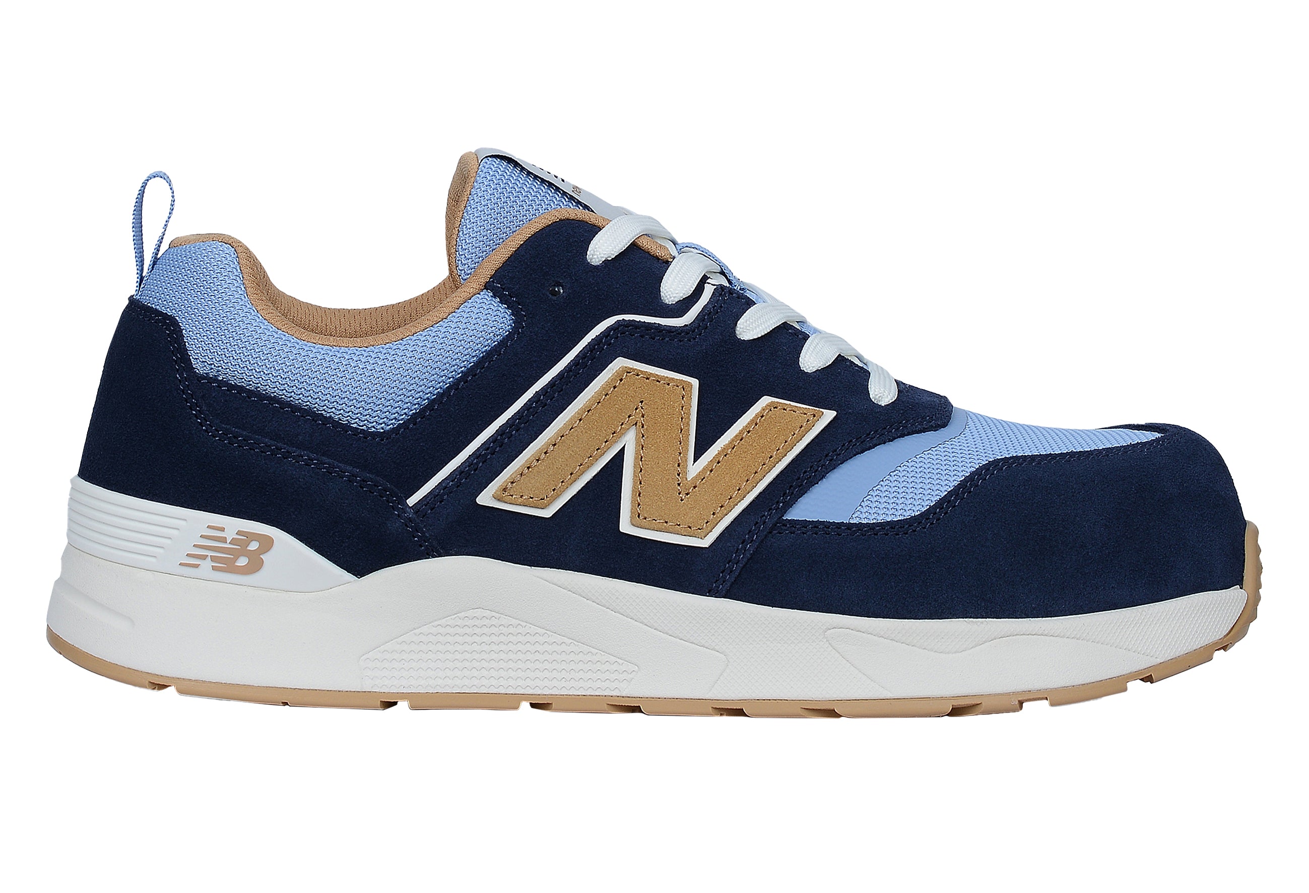 New Balance Elite Lite, Sicherheitsschuh S1P S1 ESD HROe, S1 PL HRO FO SC SR, blau / coffee