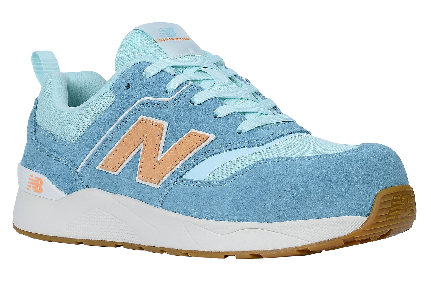 New Balance Elite Lite Womens, Sicherheitsschuh S1P S1 ESD HROe, S1 PL HRO FO SC SR, milky blue / orange