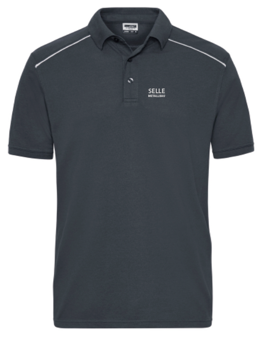 Selle Unisex Poloshirt JN892 carbon (bestickt)