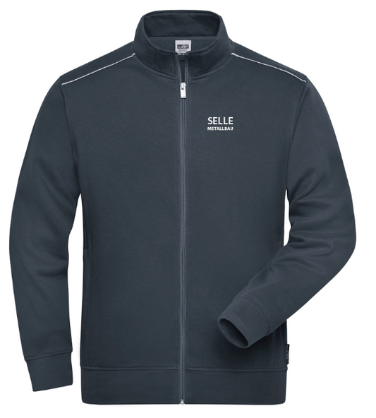 Selle Unisex Sweatshirtjacke JN894 carbon (bestickt)