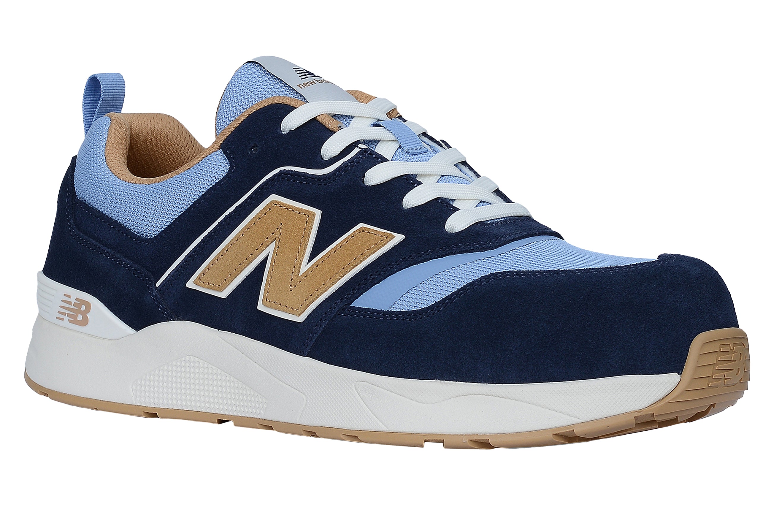 New Balance Elite Lite, Sicherheitsschuh S1P S1 ESD HROe, S1 PL HRO FO SC SR, blau / coffee