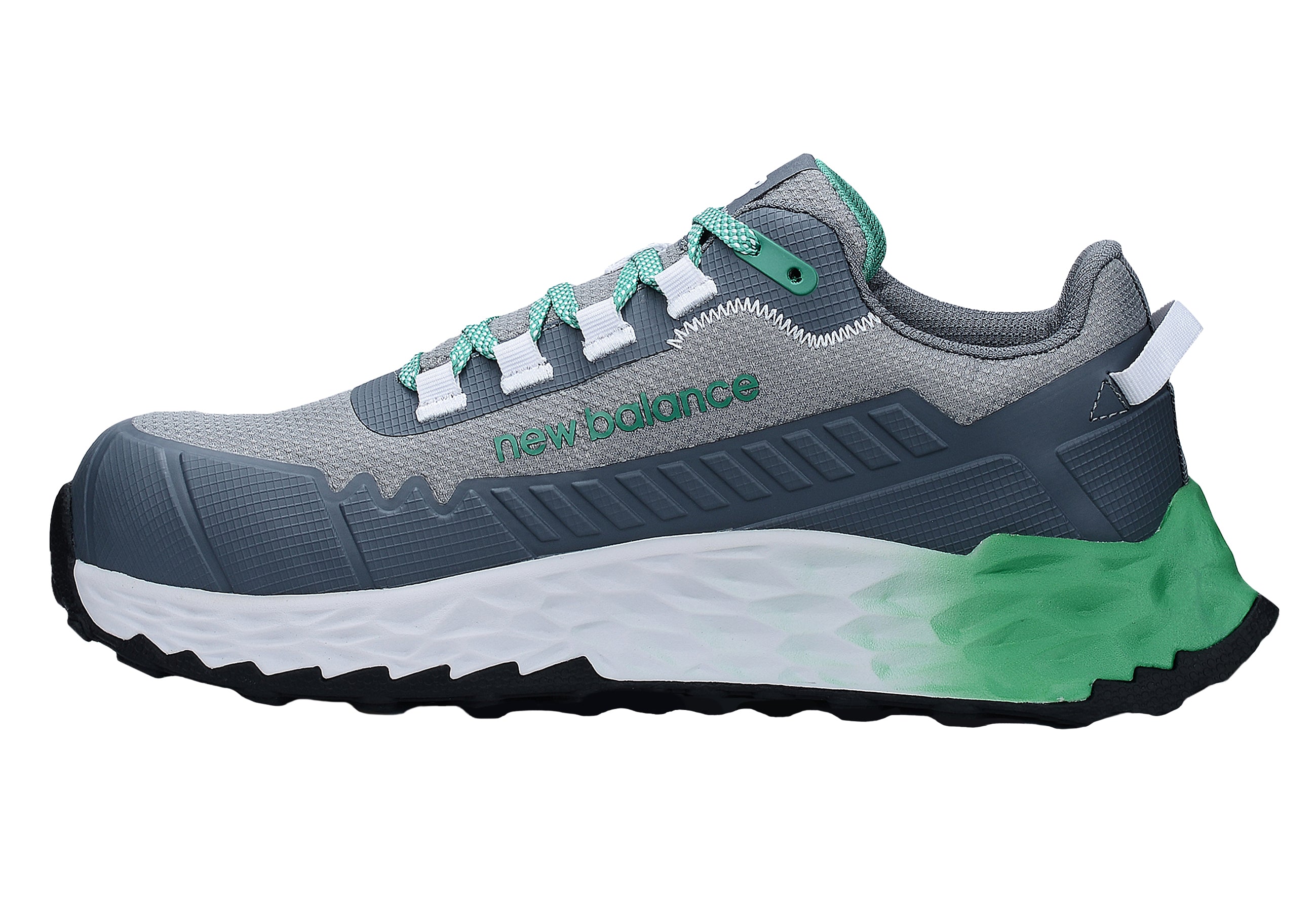 New Balance Cremorne, S3 Sicherheitsschuh ESD HRO FOe, alloy / grün, Weite 2E, EN ISO 20345