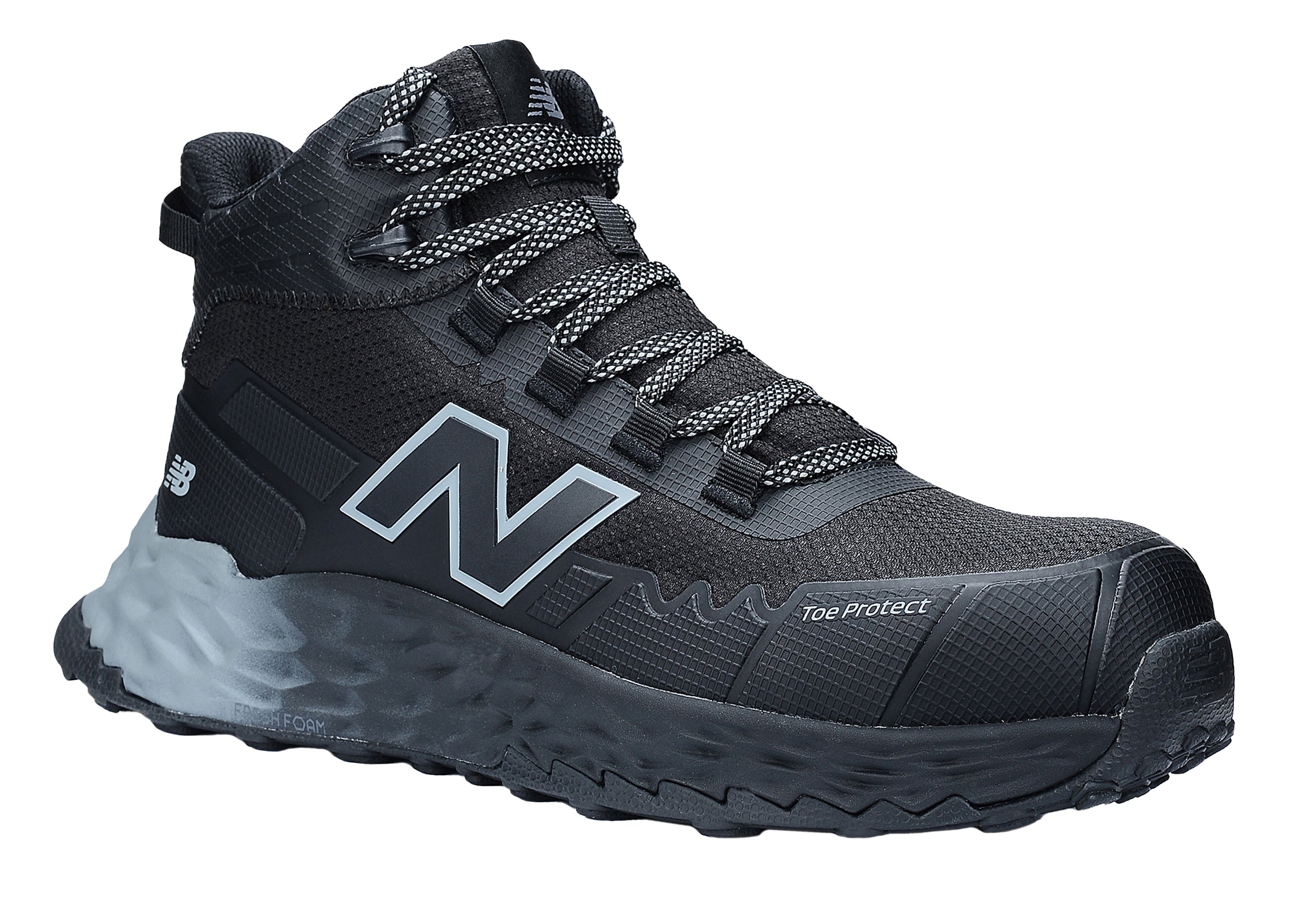 New Balance Cremorne Mid, S3 Sicherheitsstiefel ESD HRO FO, schwarz / grau, Weite 2E, EN ISO 20345