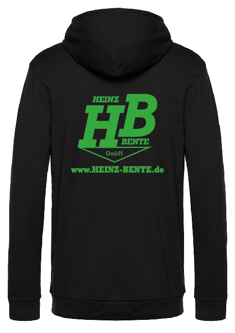 Heinz Bente Hoodie BCWU33B, schwarz(Druck)