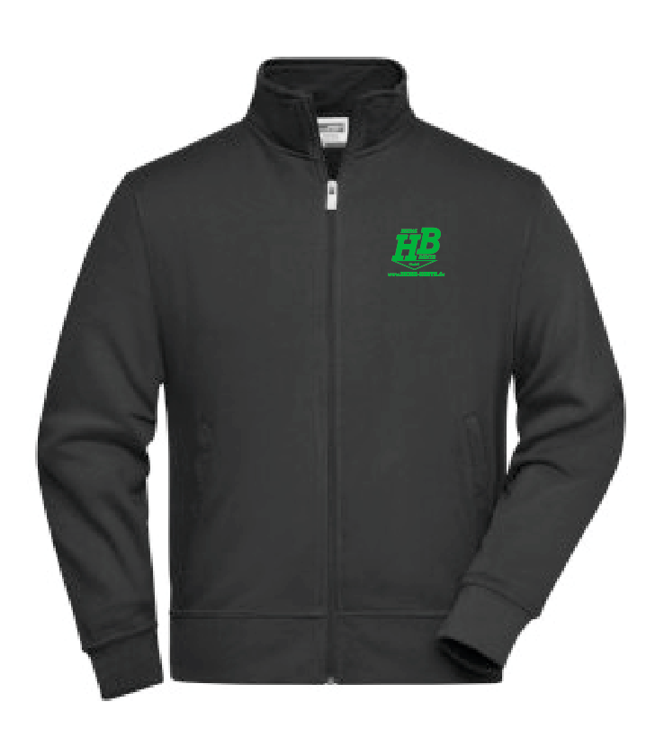 Heinz Bente Unisex Sweatjacke ohne Kapuze JN836 (Stick)